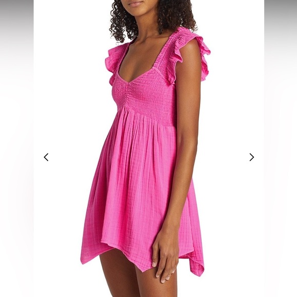LoveShackFancy Athalia Mini Dress - Flirty Fuchsia - Size XS - Picture 2 of 16
